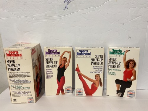 Sports Illustrated Super Shape Up Program 3 VHS Tape Set 1989 Tiegs Hunter Elle