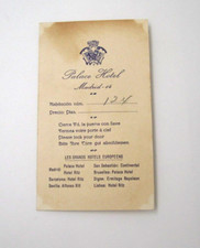 Vtg Hotel Palace Les Grands Madrid Spain Check In Brochure (L4)