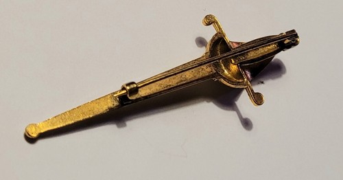 ANCIEN BIJOU BROCHE SABRE épée OR DE TOLEDE VINTAGE SWORD # A7 - Picture 5 of 5