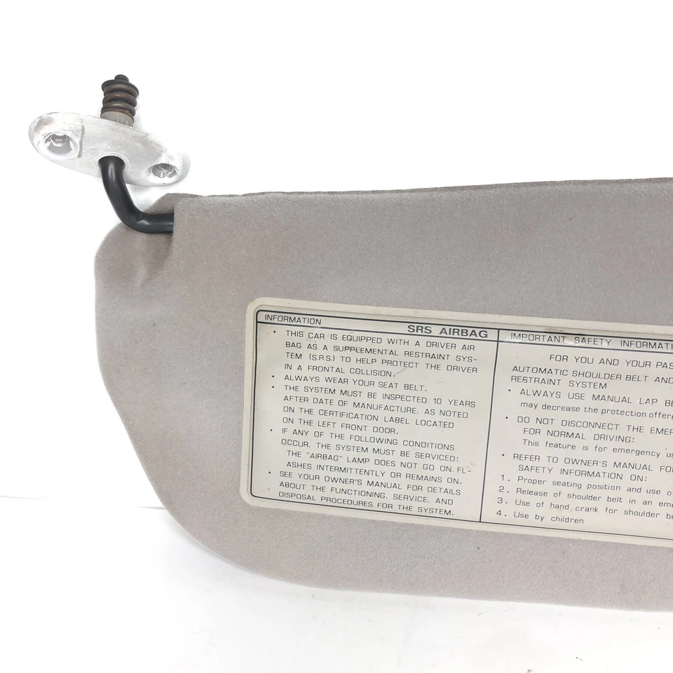 Nissan Sentra 1991 1992 1993 1994 conductor lado izquierdo parasol tela gris OEM Foto 2 de 4