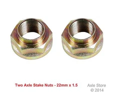 2 New Honda Toyota Axle Stake Nuts OE Repl. , 22mm x 1.5, Free Shipping