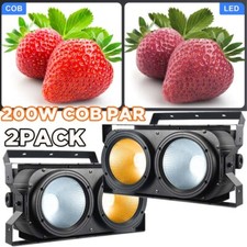 2PCS 200W LED COB Par Stage Light DMX Birthday Lighting Warm White Cool DJ Light