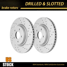 Front Drilled & Slotted Brake Rotors For Nissan Pathfinder Murano Infiniti QX60