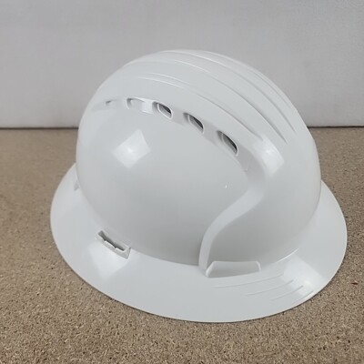 Evolution Deluxe 6161 Vented Full Brim Hard Hat w/ 6 Pt Ratchet Adjustment White