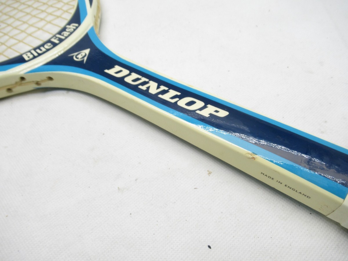 Raquette De Tennis Vintage Dunlop Blue Flash Junior – Années 80, Bois