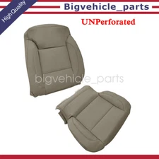 Driver Bottom Top Back Leather Seat Cover Tan For 15-19 Silverado 1500 Suburban