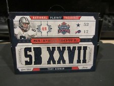 National Treasures Super Bowl XXVII Jersey Cowboys Troy Aikman 20/25  2008