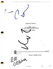 Ben Affleck Matt Damon Signed Good Will Hunting Full Script Authentic Autograph