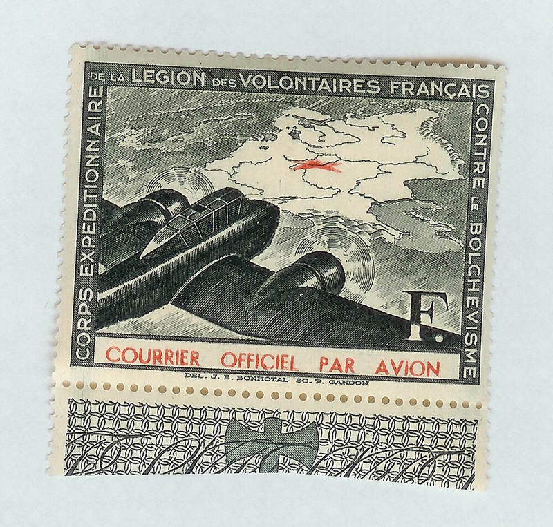 France - 1942 - LVF AIRMAIL - With TAB - MNH * Lib124