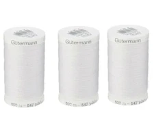 Sew-All, All PurposeThread 547 Yards-Black GUTERMANN Thread 3 pack (White) 