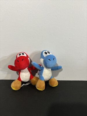Nintendo Super Mario Bros. Mini 5  Yoshi Plush Characters Set Of 2 Rare