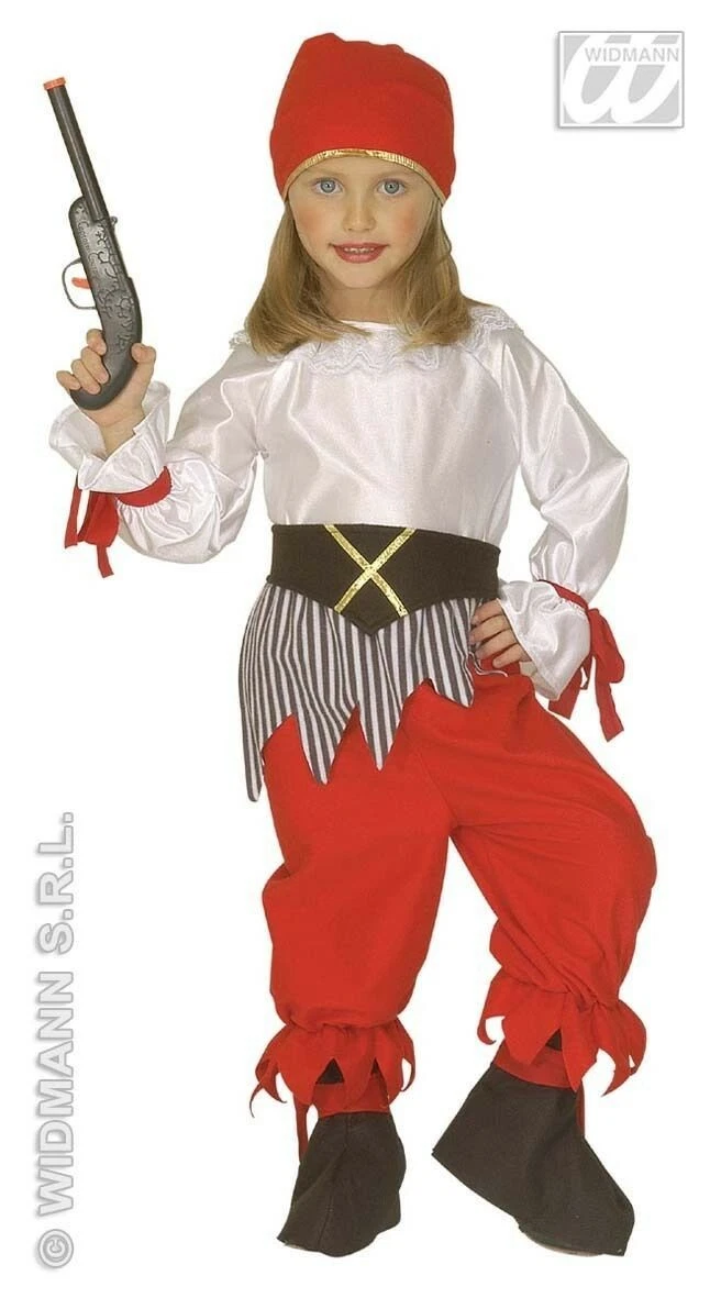 Costume Pirata bambina piratessa dei caraibi corsaro taglia 3/4 anni  carnevale