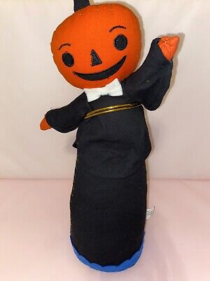 Pumpkin Witch Bear Pop Up Hand Puppet - 1995 Plush Creations - 90s