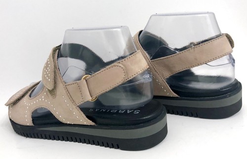 Sandalo da passeggio Sabrinas comodo suola flessibile morbida pelle BEIGE donna 7,5 38 - Foto 6 di 14