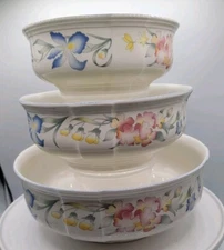 Villeroy & Boch RIVIERA Pattern. Set Of 3 Nesting Serving Bowls.  3 Different...