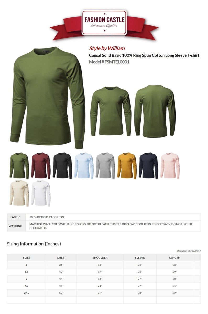 FashionOutfit Men's Causal Solid Basic 100% Ring Spun Cotton