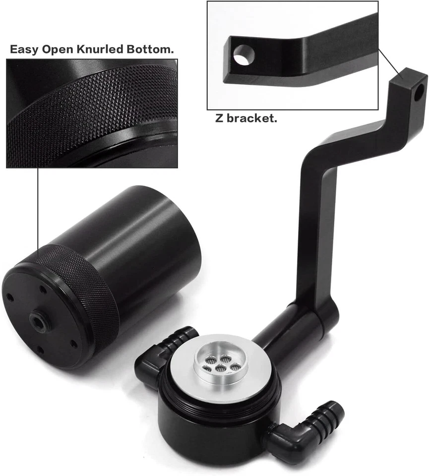 6.4L Billet Oil Catch Can Kit 5.7 HEMI Z-Bracket For 11-21 Dodge Charger Challen Foto 4 de 4