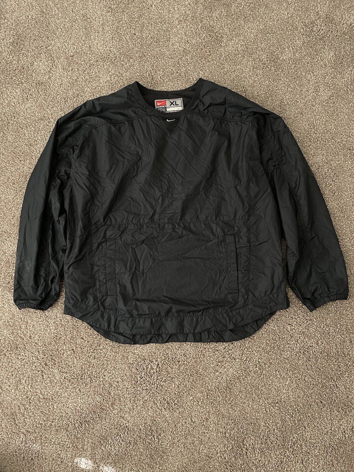 Nike Vintage Jacket Anorak Men’s Size XL Black Football Tennis Outdoor Y2K Gorp