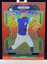 2022 Panini Prizm Draft Picks Jackson Cox Red Mojo Prizm #PDP50 A749