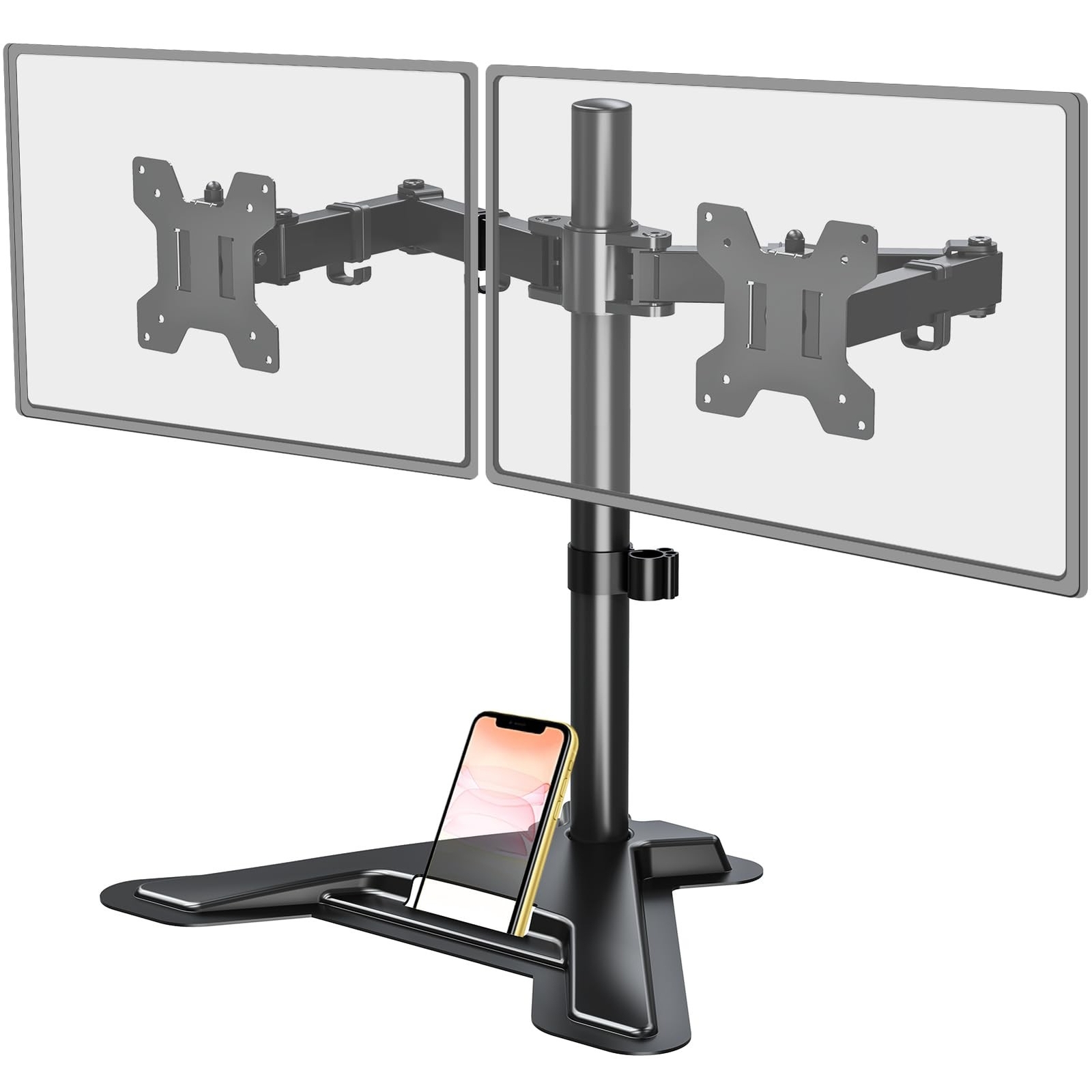 MOUNT PRO Dual Monitor Stand, FreeStanding Full Motion Monitor Desk