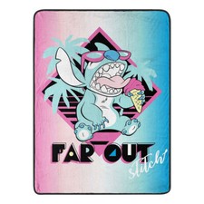 Lilo  Stitch, "Far Out Stitch" Micro Raschel Throw Blanket