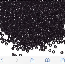 Darice Seed Beads 10/0 Black Opaque 20g