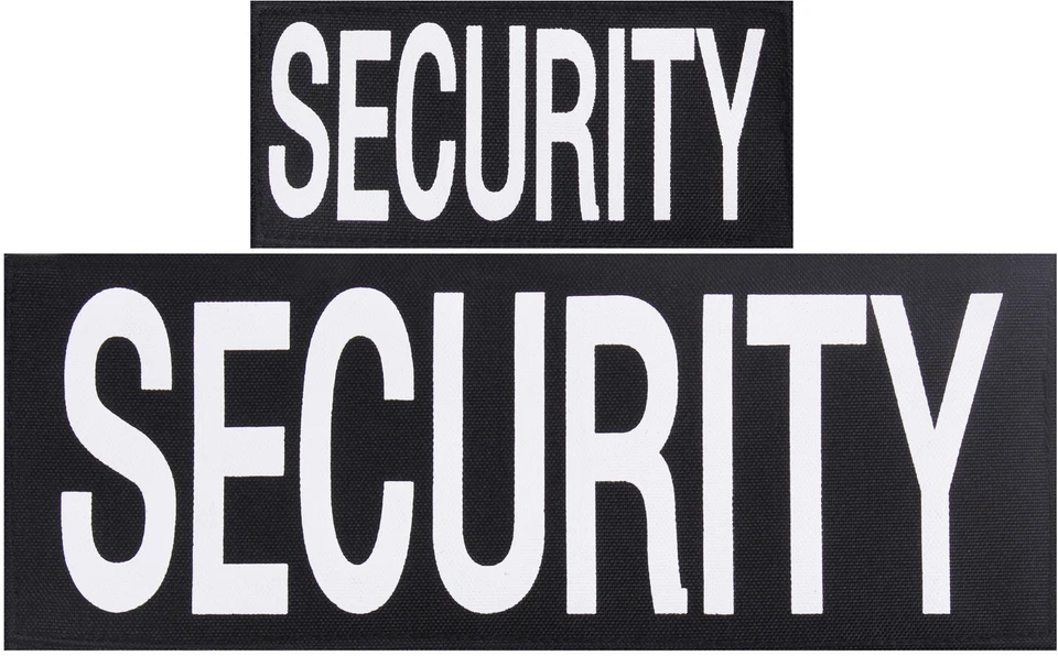 ROTHCO SECURITY Hook Patches Set, 1 Large Back & 1 Small Front Removeable Officer Patch