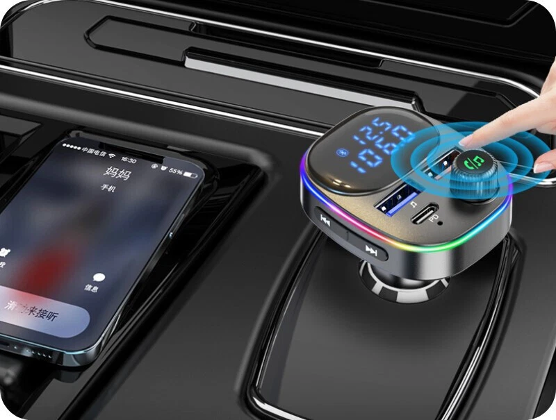 Auto Bluetooth FM Transmitter - Drahtloser Radio Kfz-Empfänger Adapter - Bild 4 von 4