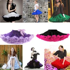 Womens Tutu Skirt Petticoat Cosplay Pettiskirt Crinoline Fluffy Dance Skirt