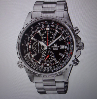 Casio Men's EDIFICE Stainless Steel Flight Computer Chronograph Watch - EF527D-1