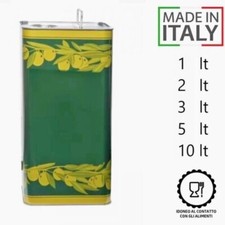 LATTINE PER OLIO LATTA IN BANDA STAGNATA CON TAPPO TANICA  2 - 3 -  5 - 10  L