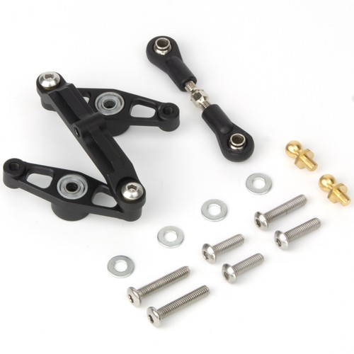 Juego de brazos de dirección manivela con cojinetes de bolas de aluminio para automóvil de radiocontrol para Tamiya TT-02 TT-02B - Imagen 4 de 5