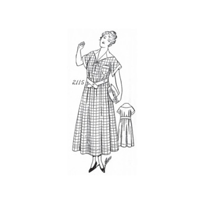 Past Patterns 2115 - Late 1920s Apron Dress Sewing Pattern bust sizes 40''-42''