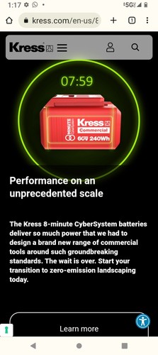 Kress commercial 7 kw cybertank with 5 batteries included. - Picture 4 of 4