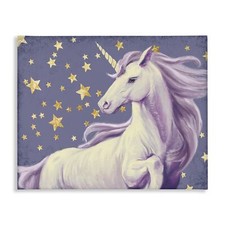 Stupell Industries Purple Unicorn in Starry Night Sky Space Fantasy, Designed...