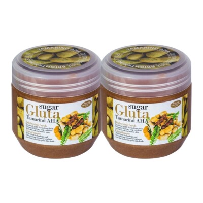 2X SUGAR GLUTA - Scrub Tamarind scrub for white skin fragrant skin soft smooth