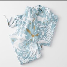 Pottery Barn Teen Harry Potter Magical Damask Pajama Set magic Mystic Blue-L