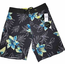 Burnside Men's Swim Trunks Shorts Quick Dry Hibiscus Performance SZ 30  32 NWT