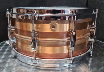 Ludwig 14x6,5'' Zoll LB552RS USA Raw Striped Bronze Supra Phonic Snare Drum Drums