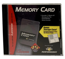 Performance Sony PlayStation 1 PS1 Memory Card Case Holder  4 Memory Cards