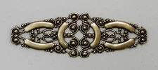 #4174 ANTIQUED GOLD OPEN FILIGREE BAR COMPONENT - 1 Pc