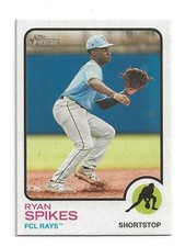RYAN SPIKES 2022 Topps Heritage Minor Base Card FCL Rays (#177)