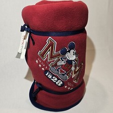 VTG Disney Mickey Mouse Fleece Throw Blanket 60x50 Disney Store Exclusive NOS
