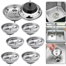 Kitchen Sink Filter Strainer Stopper Stainless Steel Drain Basket Waste Plug US