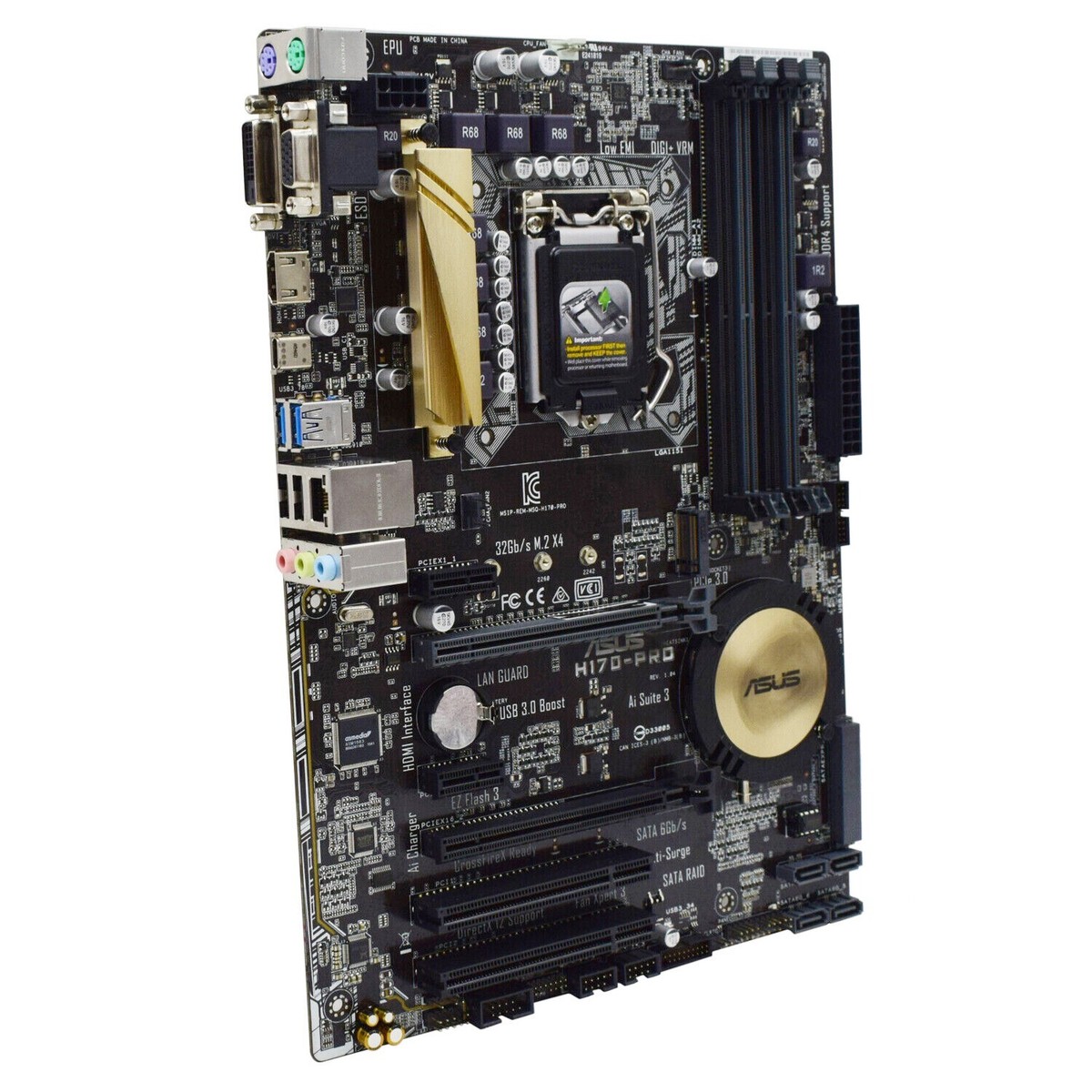 Intel H170 Motherboard ASUS H170-PRO LGA1151 DDR4 for 6th