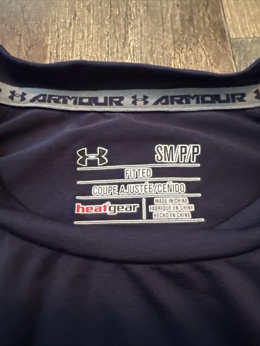 UNDER ARMOUR Herren HeatGear Fitted Langarm Navy Pullover Größe SMALL - Bild 7 von 8