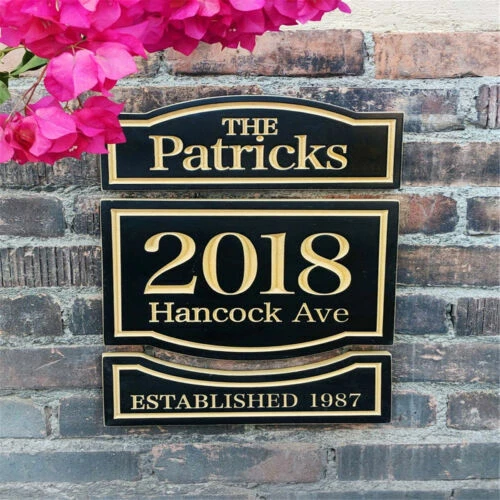 Number Hand Painted Decorative House Signs