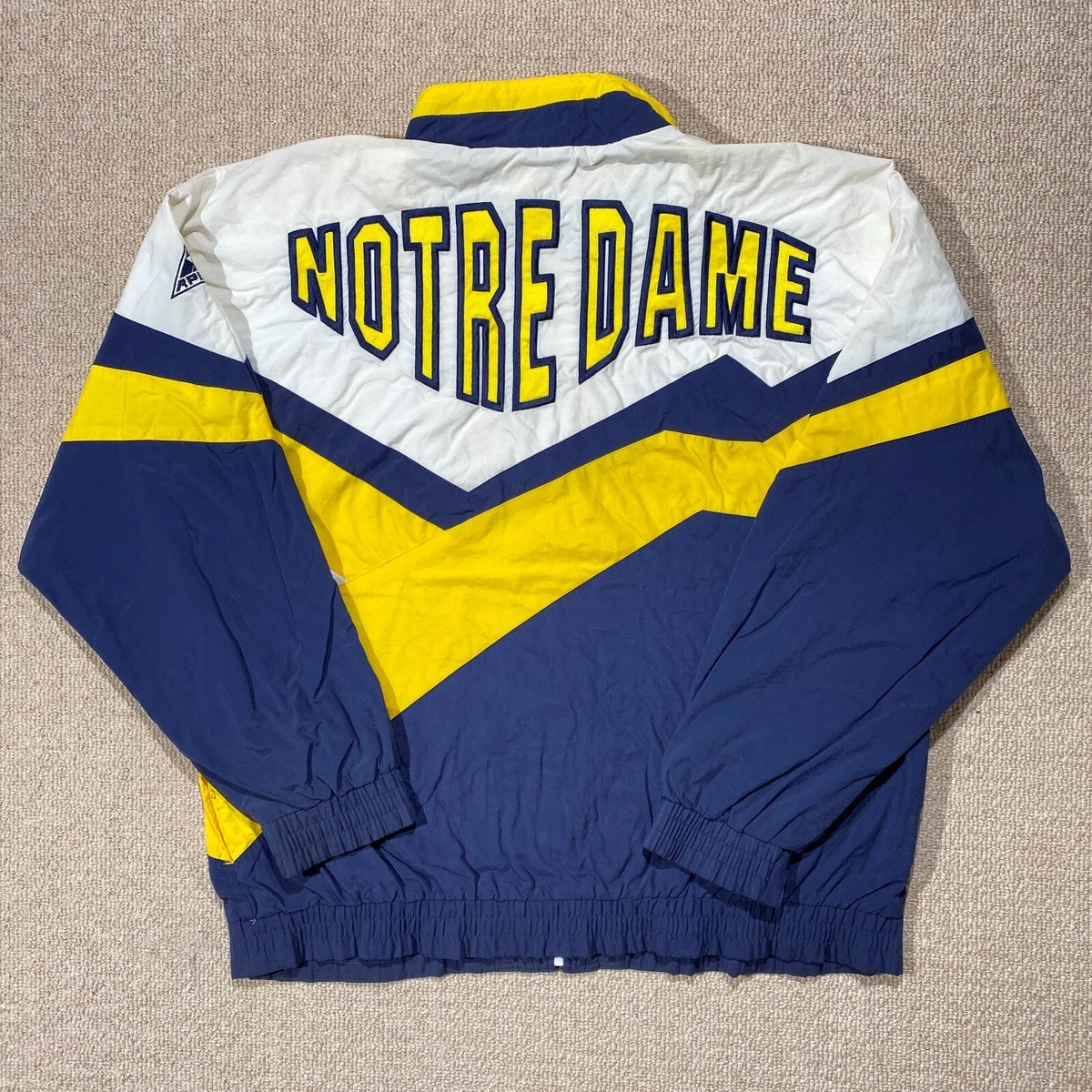 VINTAGE Notre Dame Starter Jacket Mens XL Apex One Shell Coat Fighting Irish 90s