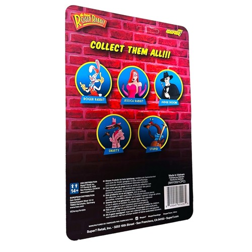 Super7 Who Framed Roger Rabbit Jessica Rabbit ReAction Figure Unpunched Card - Picture 11 of 13