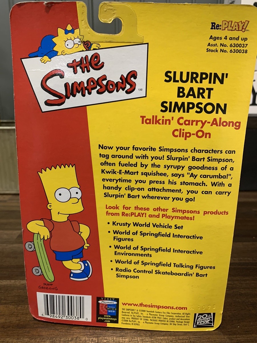 The Simpsons Slurpin Bart Simpson Action Figure Playmates Toys